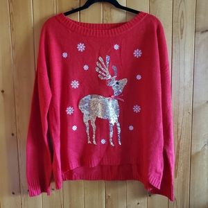 Holiday Reindeer Snowflake Sweater